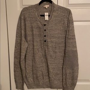 NWT Gap Button Down Sweater with Patches on elbows